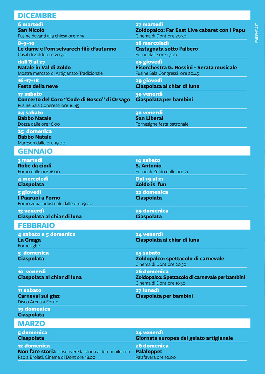 manifestazioni zoldo inverno 2016