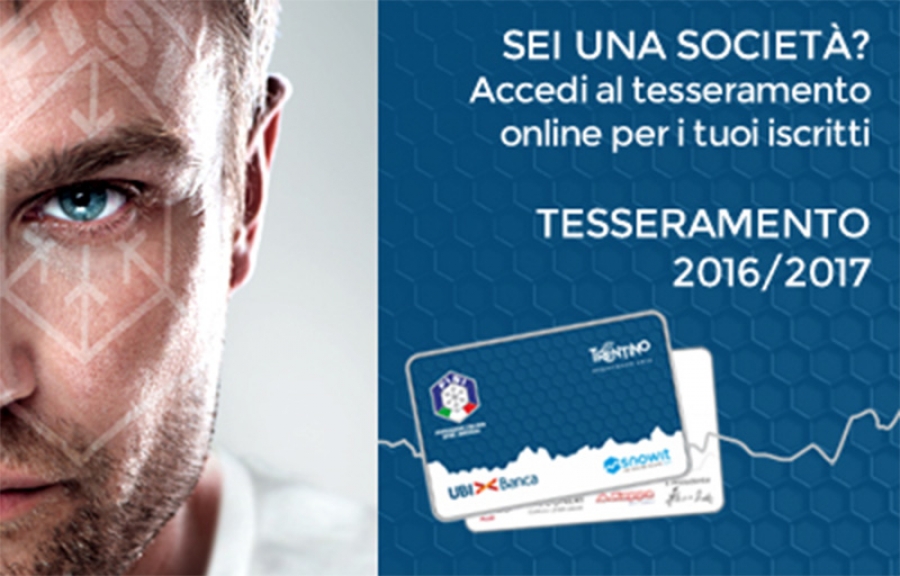 Tesseramento Sci Club Valzoldana 2016/2017